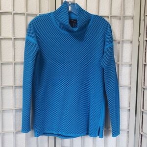 Elena Wang Textured Long Sleeve High Neck Top S